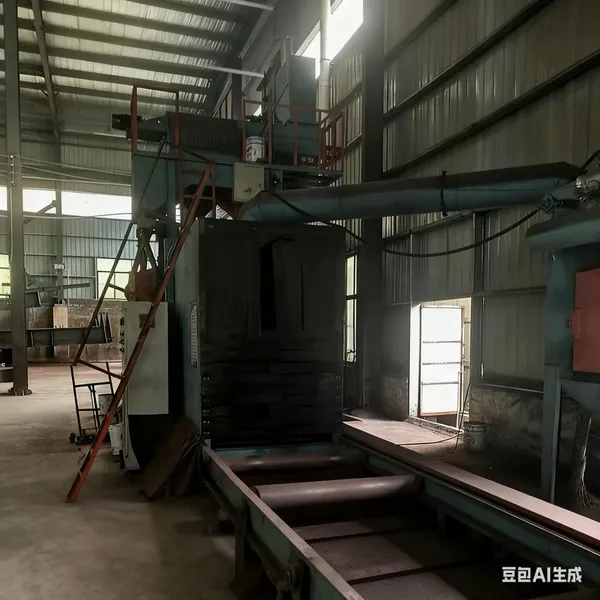 Steel Structure Shot Blasting Machine Roller Through Type Shot Blasting Machine Automatic Cleaning H-type Shot Blasting Cleaning Equipment photo-4
