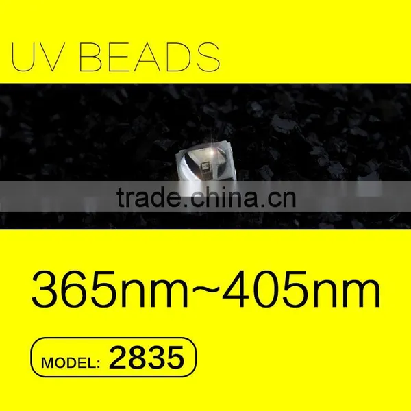 2015 new SMD 2835 Ultraviolet UV LED chip 365nm wavelength Factory Price