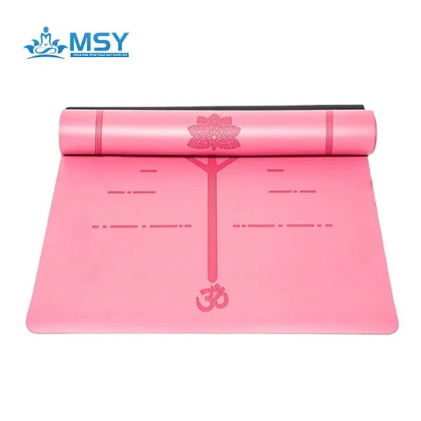 Custom Logo PU Rubber Pilates Yoga Mat for Home Workout - Natural Rubber Base photo-5