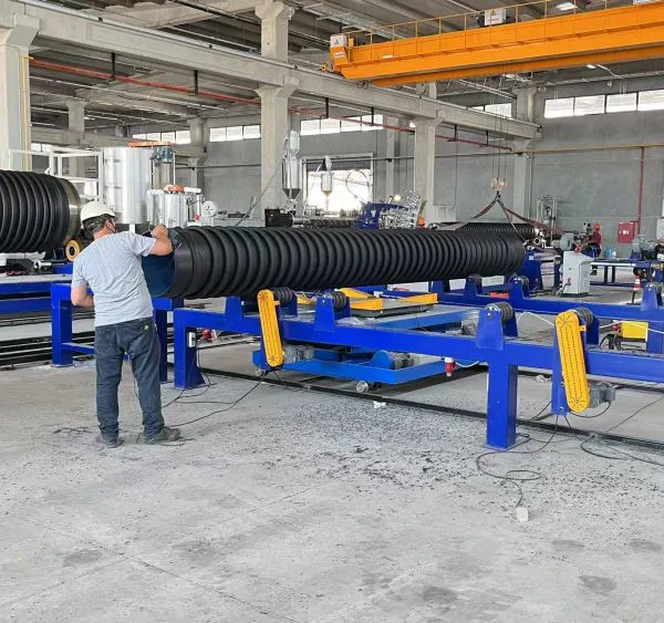 HDPE Structure Wall Marine Pipe Machine for DN300-DN4500 Production With PLC Control photo-5