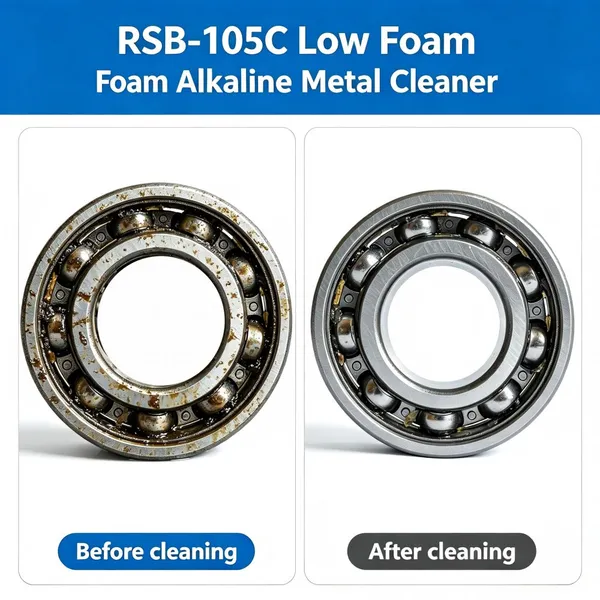 RSB‑103C Ferrous Metal Parts Cleaner, Low‑Foam Rust‑Inhibiting Formula Remove Oil Cutting Fluid Dust for Machinery Industry