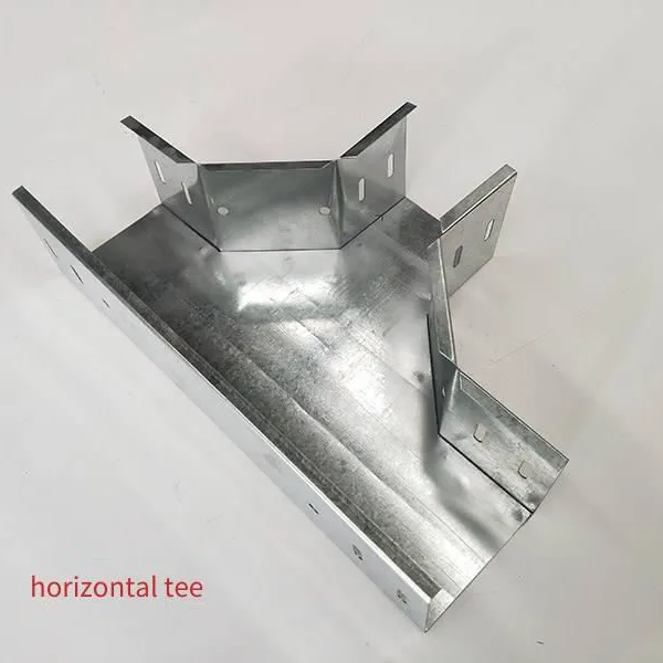 Trough-type Cable Tray Horizontal Tee Made by Guozhou, Suitable for Cable Tray Transition