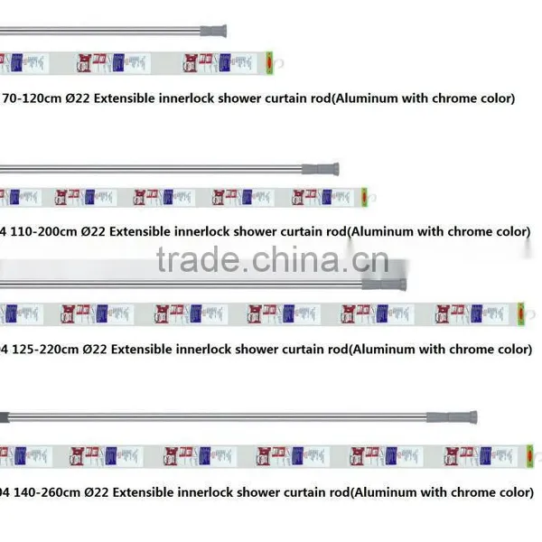 Shower Curtain Pole Stainless Steel Shower Rod SS304 Shower Curtain (8009) photo-4