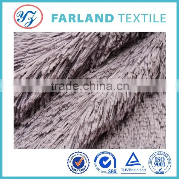 100% Polyester Textile Long Pile pv Plush Fabric photo-3
