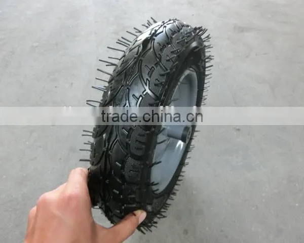 High Rubber Rubber Wheel 3.00-8 Metal Rim With Nylon Bush photo-6