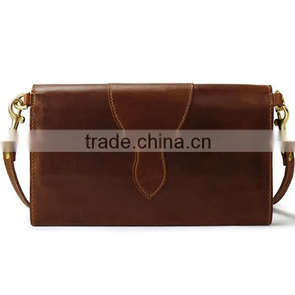 2016 Gray Color Casual Leather Flap With Hardware Closure Lady Clutch Bag photo-5