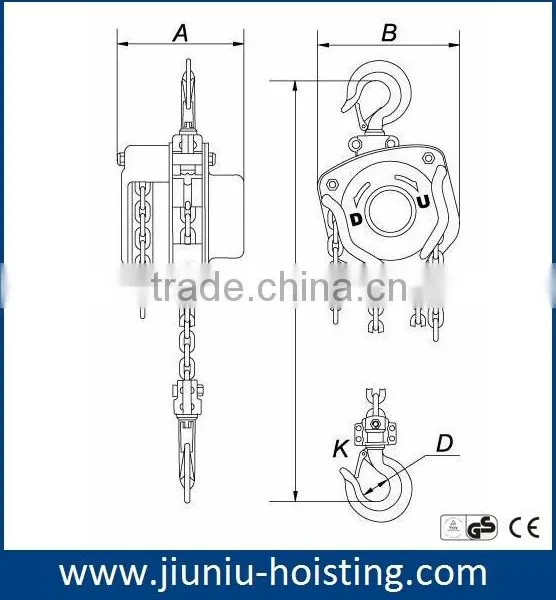 Chain Pulley Block Best Quality 3T With G80 Chain photo-3