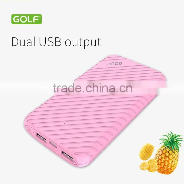 GOLF Original Pineapple Series G17GB Smart Power Bank 8000mAh Li-ion Dual USB Pineapple Power Bank photo-3