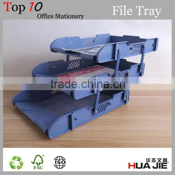 Office Plastic File Document Tray With 3 Trays photo-3