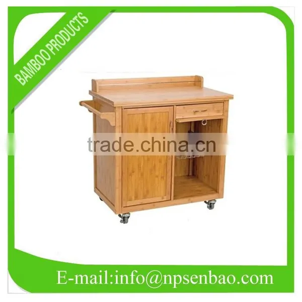 Bamboo Kitchen Trolley