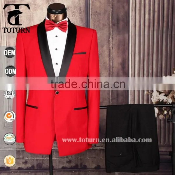New Products 2016 Hot Selling Italian Style Direct Manufacturer Tailor Made One Button Mens Formal Wedding Suit for Man