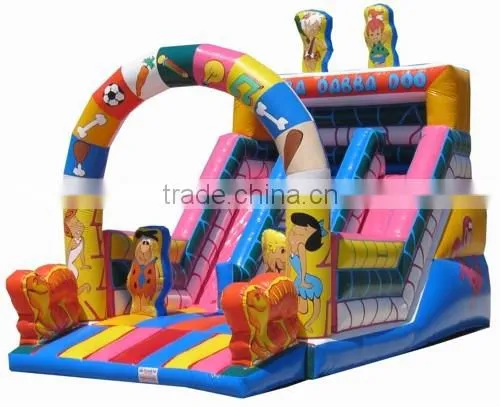6m Tall Attractive Yabba Dabba Doo Double Lane Inflatable Slide for Kids photo-2