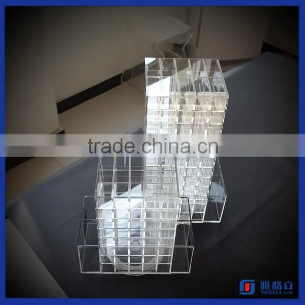 2016 Factory Directly Acrylic Spinning Lipstick Tower / Acrylic Lipstick Stand Holder Storage photo-5