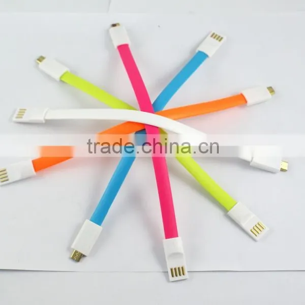 Gift Accessories Univesal Flat Short Micro Magnetic Cable USB Charging Sync Cable photo-4