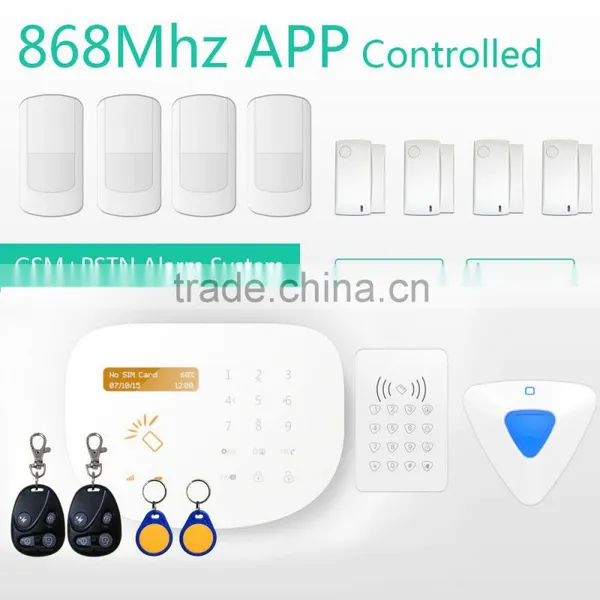 Wireless GSM Home Security Alarm System, Android+IOS APP Wireless Alarm, RFID GSM Home Wireless Alarm photo-3