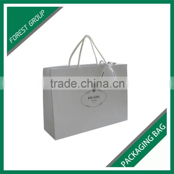 PLAIN WHITE PAPER BAGS FOR BOOKS PACKAGING WITH CUSTOM LOGO AND PRINTING photo-2