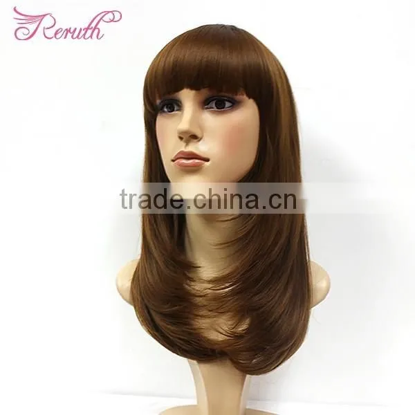 Top Quality New Product Wholesale Cheap Girl Middle Length Hair Wig photo-2