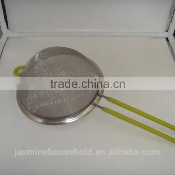 High Quality Stainless Steel Mesh Strainer & Colander With Long Silicone Handle photo-3