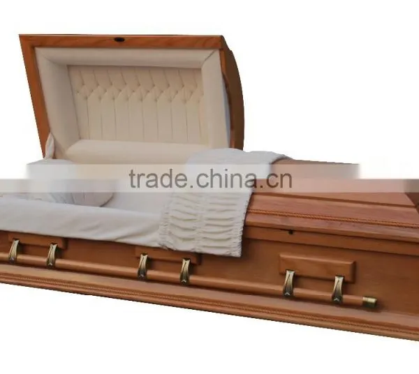 China Suppliers Coffins and Caskets Matte Finish With Crepe Interior