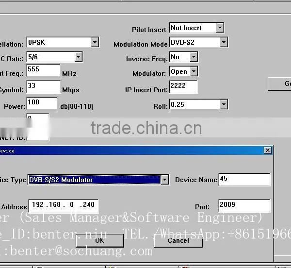 ip in Dvb-s Dvb-s2 Modulator (ASI/IP IN,DVB-S2 RF Out,950-2150mhz 17.2-39.9mbaud/s,qpsk&8psk) photo-6