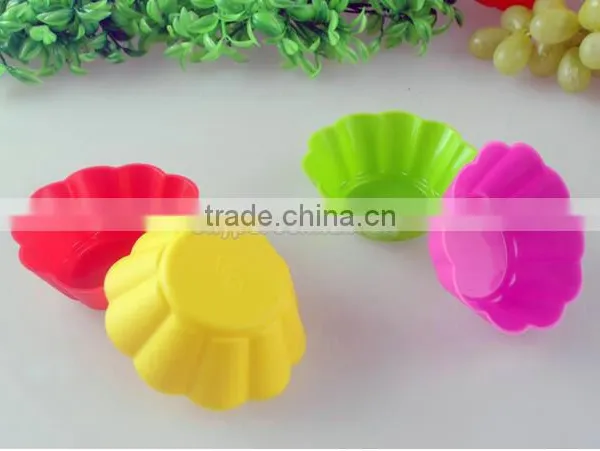 7cm Mulit-color Silicone Round Muffin Cup Cake Mould Baking Molds Pudding Ice-cream Moulds Baking Cake Tool Mold Factory Outlet