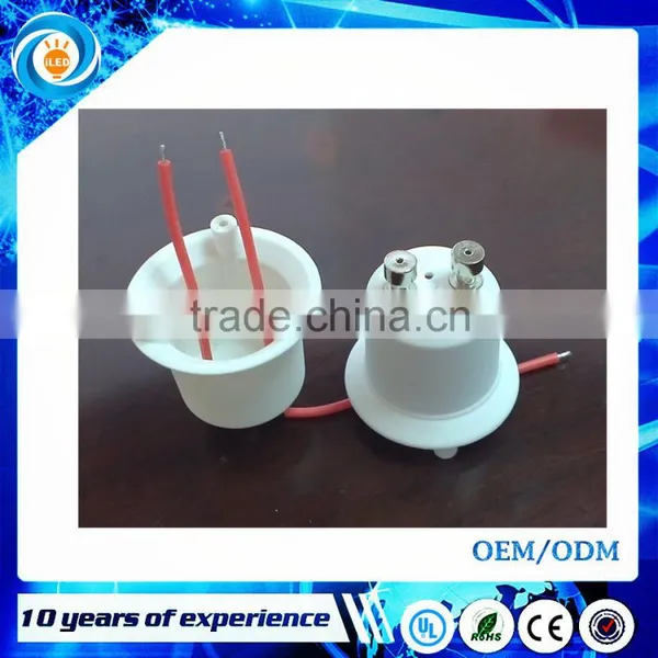2016 New Arrival Product Fireproof PC ABS Body Lamp Base GU10 Lamp Holder GU10 Base