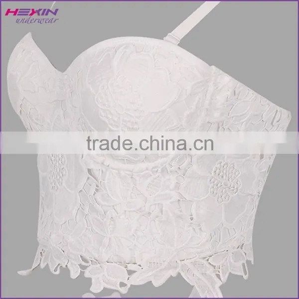 Latest Tops Designs Black Floral Girls Bustier Corset Lace Crop Top Quality Choice Most Popular photo-4