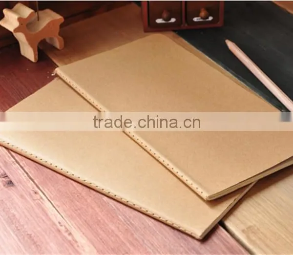 Blank Notepad Book Vintage Soft Copybook Daily Memos Kraft Cover Journal Notebooks photo-5