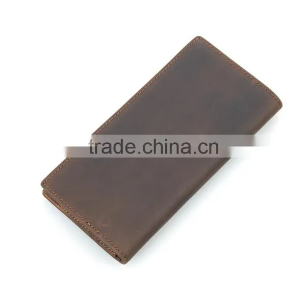 100% Handmade Bifold Calf Leather Men Wallet Fashion Genuine Leather Wallets photo-2