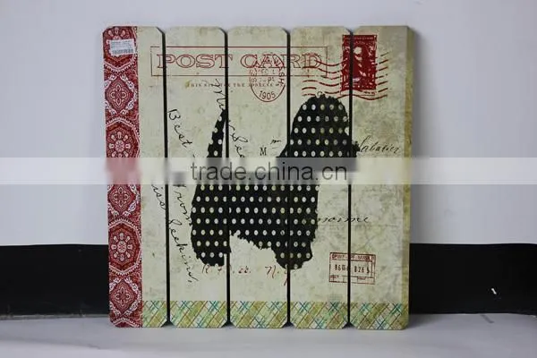 Vintage Wooden Wall Painting Hanging Decor