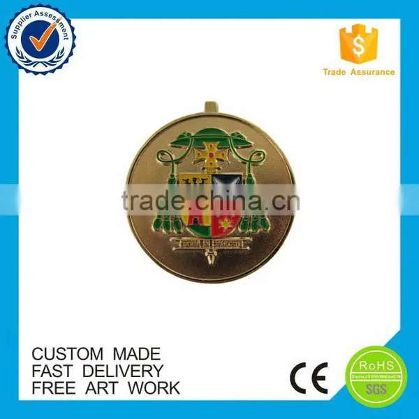 Manufacture Double Sides Logo Plating Gold Custom 3D Round Metal Medals photo-4