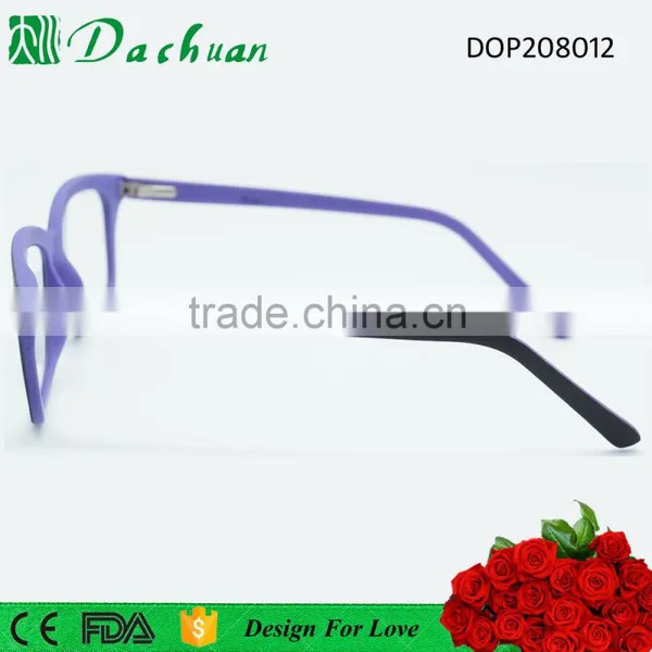 Good Sale CP Injection Fake Acetate Thin Optical Frames With Rubber Finish photo-4