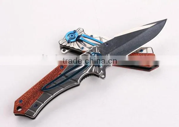 OEM Outdoor Pocket Hunting Knife With Wood photo-2