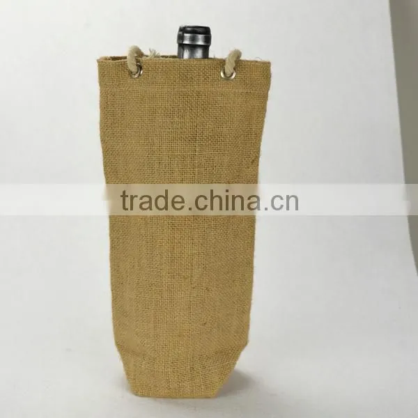China Manufacturer Customized Jute Shopping Bag , Eco Bamboo Handle Jute Bag photo-3
