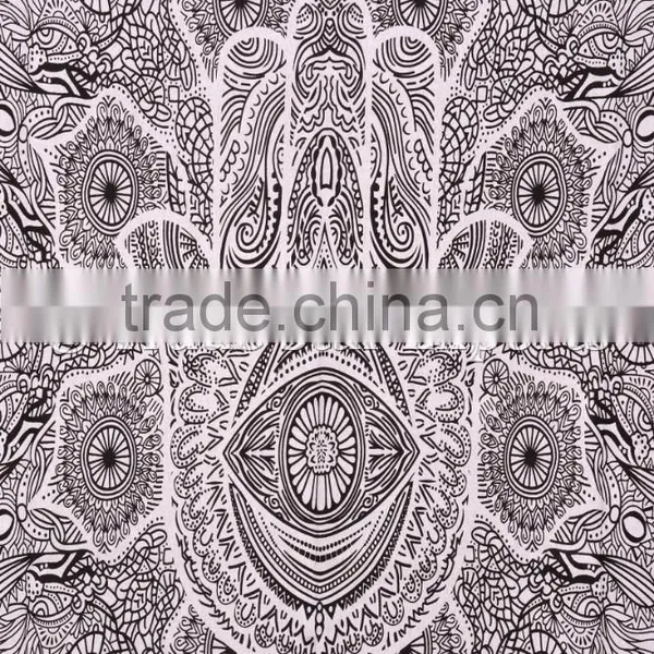 Twin Size Good Luck Hamsa Hand of Fatima Islamic Wall Art Home Decorative Indian Cotton Wall Hanging Tapestry photo-2