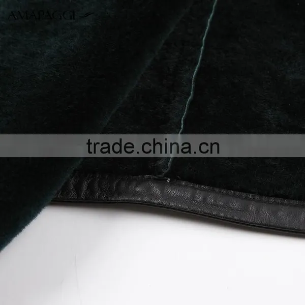 Top Quality Women's Sheared Black Mink Reversible Fur Coat photo-6