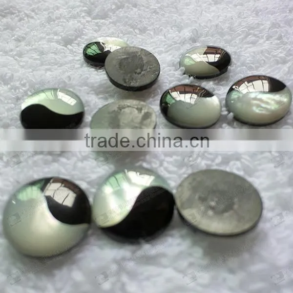 Natural Black Onyx & Mother of Pearl Mosaic for Cufflinks