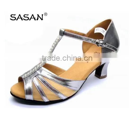 T Strip Woman Swing Dance Shoes Medium Heel Salsa Dance Shoes Latin Dance Shoes C123 photo-3