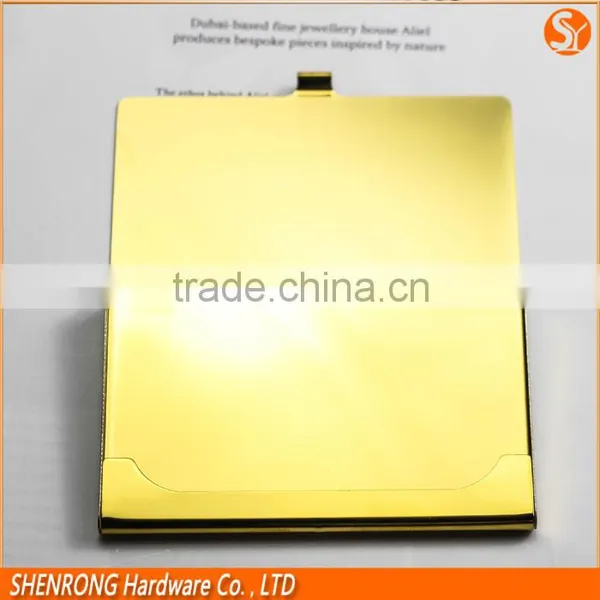 Luxury Gold Color Blocking RFID Credit Card Holder With Engraving LOGO photo-5