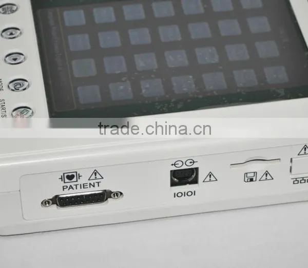 Hospital 7 Inch Color Graphic LCD Display Portable 3 Channels 12 Lead Ecg Machine photo-5