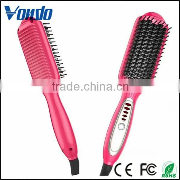 Multi-function Hair Straightener Curler HZ500 PTC Heating Hair Straightener With Brush photo-5