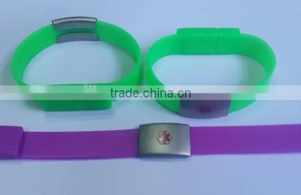Customized Silicone Wrist Band Usb Driver With Metal photo-6