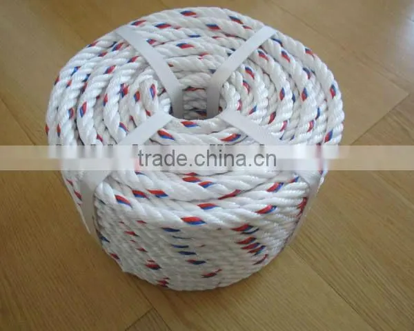 PE Mono Filament 3 Strand Twisted Plastic Rope Made In China
