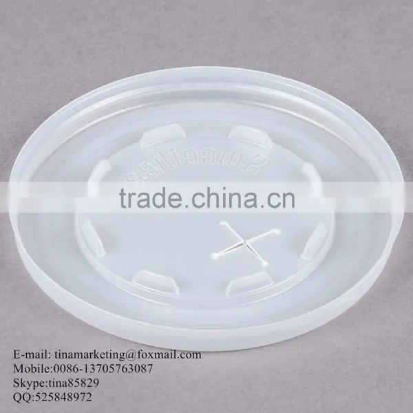 Custom High-Quality Polystyrene Translucent Flat Plastic Lid With Straw Slot for Paper Cup photo-6