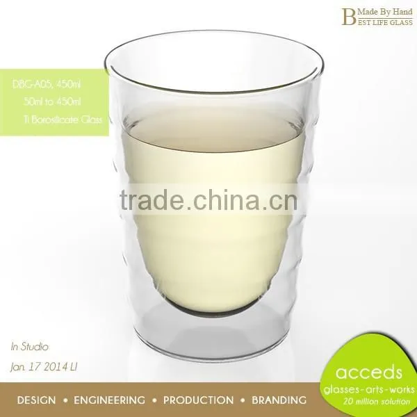 Heat Resistant Double Layer Drinking Glass photo-2