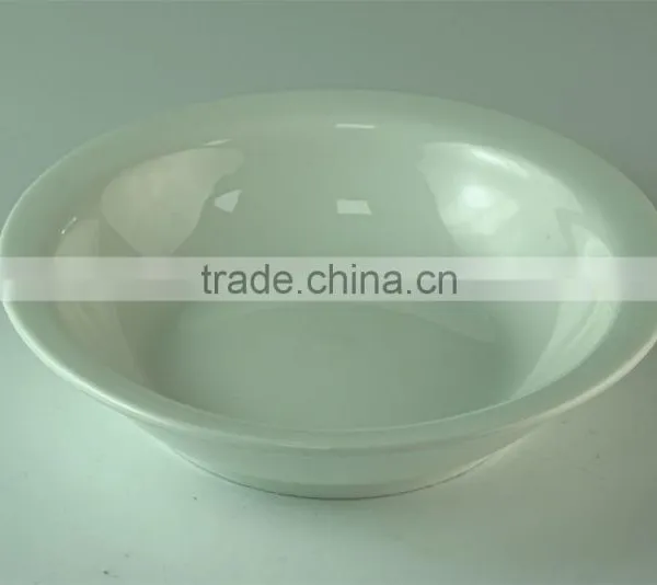 Cheap Large Flat Double-deck White Round Ceramic Bowl photo-2