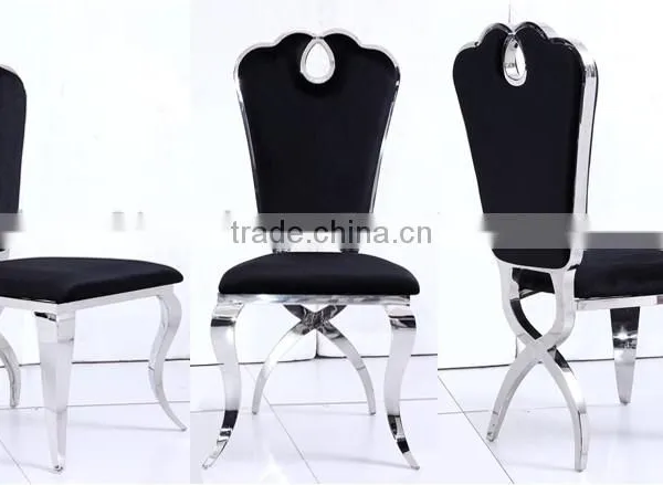 Cross Legs Stainless Steel Dining Chair for Banquet photo-6