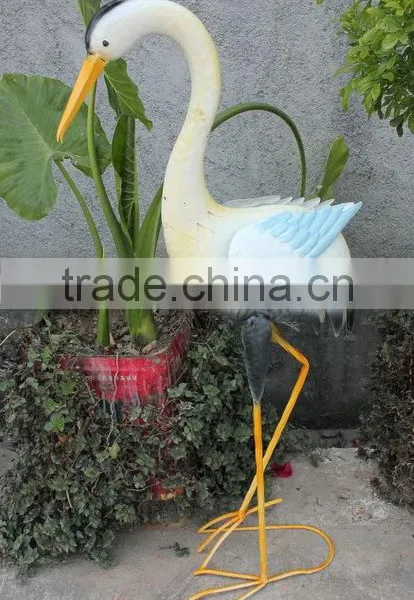 Animal Ornaments Metal Crane photo-2
