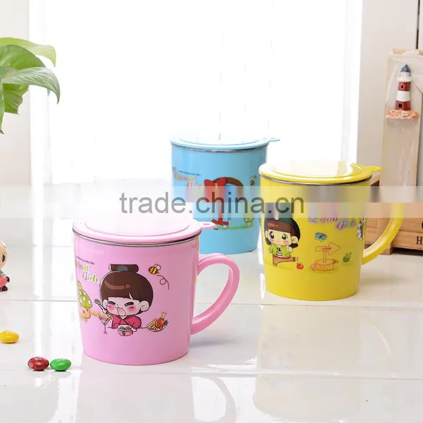 Double Wall PP+Stainless Steel Vacuum Cup for Kids photo-3
