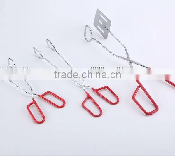 BBQ Food Tongs Salad Tongs Iron Food Tongs Silicone Tongs photo-4